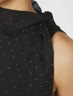 neo noir Lorelei Bedazzled Top - Sort black Hot