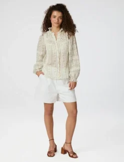 neo noir Lyla Soft Border Skjorte - print Discount