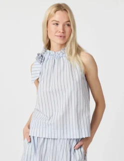 neo noir Maula Stripe Top - Stribet striped Outlet