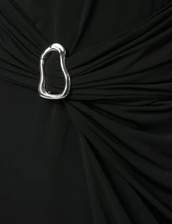 neo noir Minja Drapy Kjole - Sort black Online