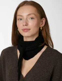 neo noir Misty Knit Tørklæde - Sort black Clearance