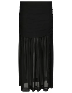 neo noir Mori Layered Nederdel - Sort black Clearance