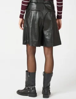 neo noir Nika Bermuda PU Shorts - Sort black New