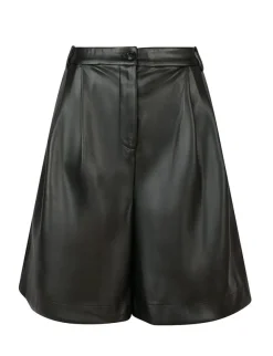 neo noir Nika Bermuda PU Shorts - Sort black New