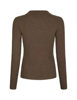 neo noir Panama Polo Strik - Mørkebrun Dark Brown New