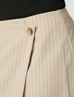 neo noir Petrani Pinstriped Nederdel - Sand beige Clearance