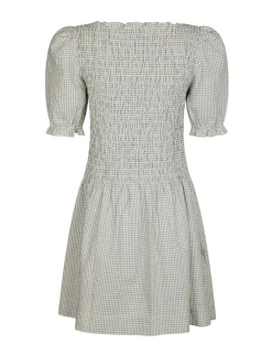 neo noir Polkis Small Check Kjole - creme Online