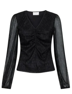 neo noir Ralph Glitz Bluse - Sort black Online