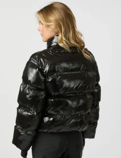 neo noir Rhea Shiny Pufferjakke - Sort black New