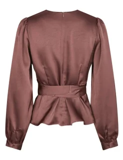 neo noir Rista Heavy Sateen Bluse - Rosa rose Discount