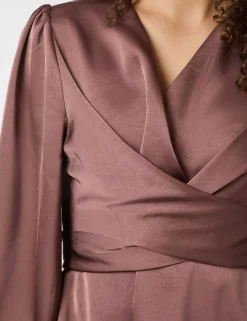 neo noir Rista Heavy Sateen Bluse - Rosa rose Discount