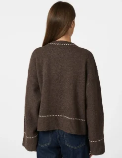neo noir Roeme Knit Stitch Strik - Brun brown New