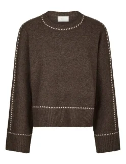 neo noir Roeme Knit Stitch Strik - Brun brown New