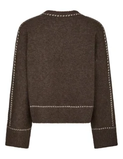 neo noir Roeme Knit Stitch Strik - Brun brown New