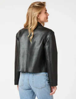 neo noir Romana Faux PU Jakke - Sort black Hot