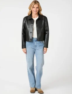 neo noir Romana Faux PU Jakke - Sort black Hot