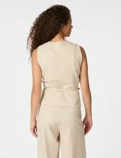 neo noir Samara Melange Vest - Sand beige Outlet