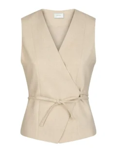 neo noir Samara Melange Vest - Sand beige Outlet