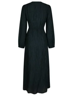 neo noir Silfi Crepe Kjole - Mørkeblå Dark Blue Best