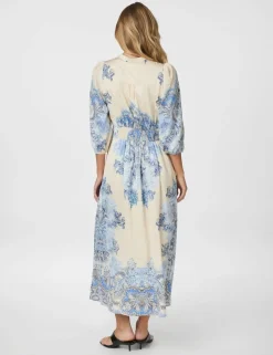 neo noir Stellar Artist Paisley Kjole - Blå blue Online