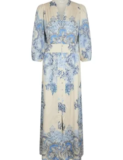 neo noir Stellar Artist Paisley Kjole - Blå blue Online