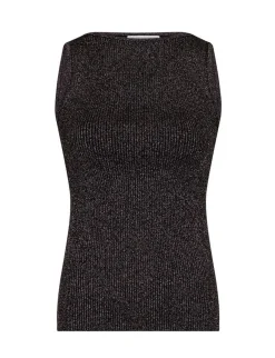 neo noir Talia Glitter Knit Top - Sort black Best