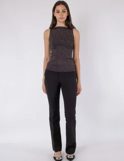 neo noir Talia Glitter Knit Top - Sort black Best