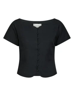neo noir Tango Structure Top - Mørkeblå Dark Blue Sale