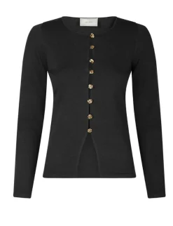 neo noir Teller Knit Cardigan - Sort black Discount
