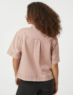 neo noir Tiki Solid Skjorte - Rosa rose New