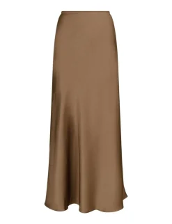 neo noir Vicky Heavy Sateen Nederdel - bronze New