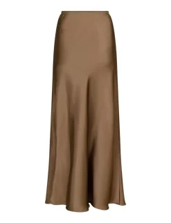 neo noir Vicky Heavy Sateen Nederdel - bronze New