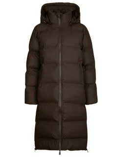 neo noir Viviana C Puffer Jakke - Mørkebrun Dark Brown Hot