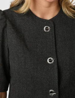 neo noir Xanthe Herringbone Blazer - Grå grey Best