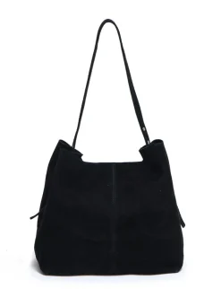 nunoo Chiara New Suede Taske - Sort black Sale