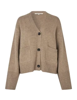 second female Alpha Knit Cardigan - Brun brown Clearance