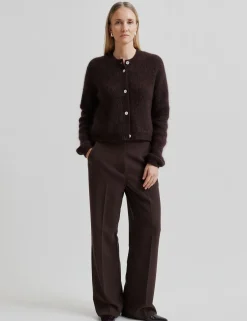 second female Fique Classic Bukser - Mørkebrun Dark Brown Online