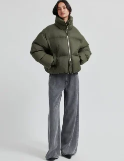 second female Riya Puffer Jakke - Army Best