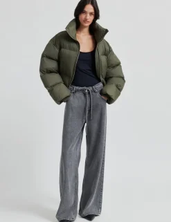 second female Riya Puffer Jakke - Army Best