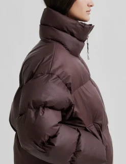 second female Riya Puffer Jakke - Mørkebrun Dark Brown Best