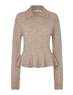 second female Selana Strik Pullover - Camel camelcolour Discount