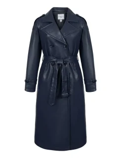urbancode BJ19934 Trenchcoat - Mørkeblå Dark Blue New