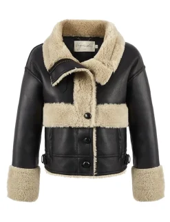 vegancode BJ19748 Two Length Aviator Jakke - Sort black Clearance