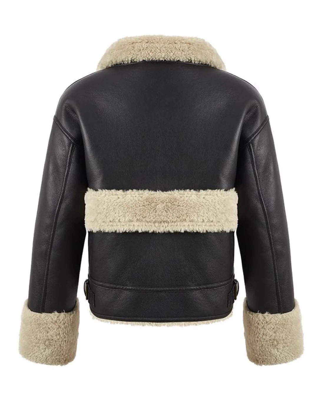 vegancode BJ19748 Two Length Aviator Jakke - Sort black Clearance