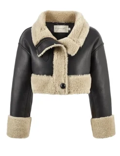 vegancode BJ19748 Two Length Aviator Jakke - Sort black Clearance