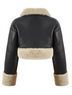 vegancode BJ19748 Two Length Aviator Jakke - Sort black Clearance